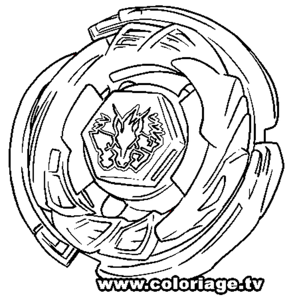 toupie beyblade coloriage